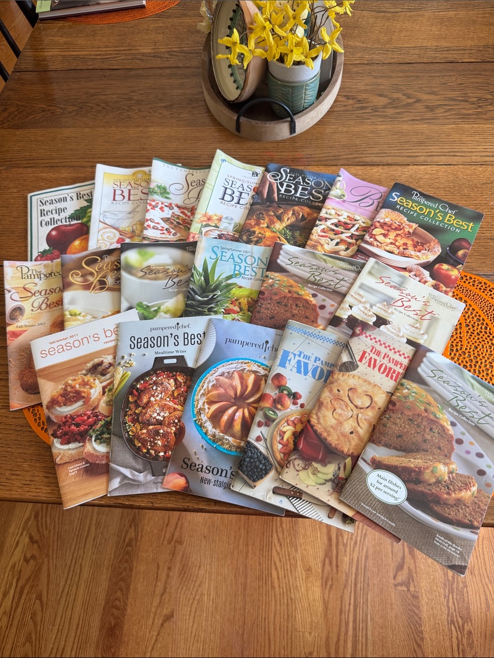 Pampered Chef Seasons Best Recipe Booklets Lot of 19 Cookbooks from 1997-2023
